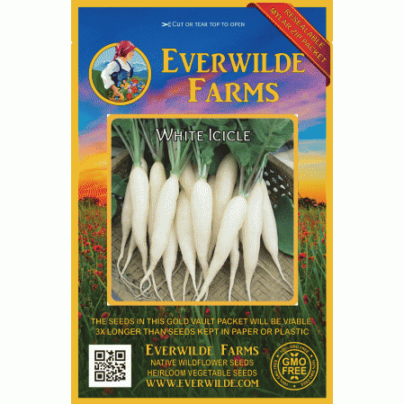all non-gmo heirloom vegetable seeds! 200 WHITE ICICLE RADISH 2019