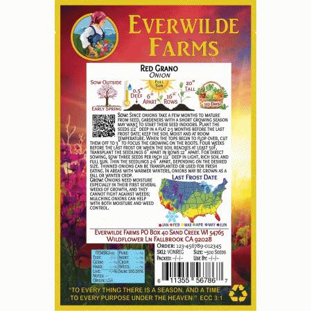 500 Indian Blanket Wildflower Seeds Everwilde Farms Mylar Seed Packet 